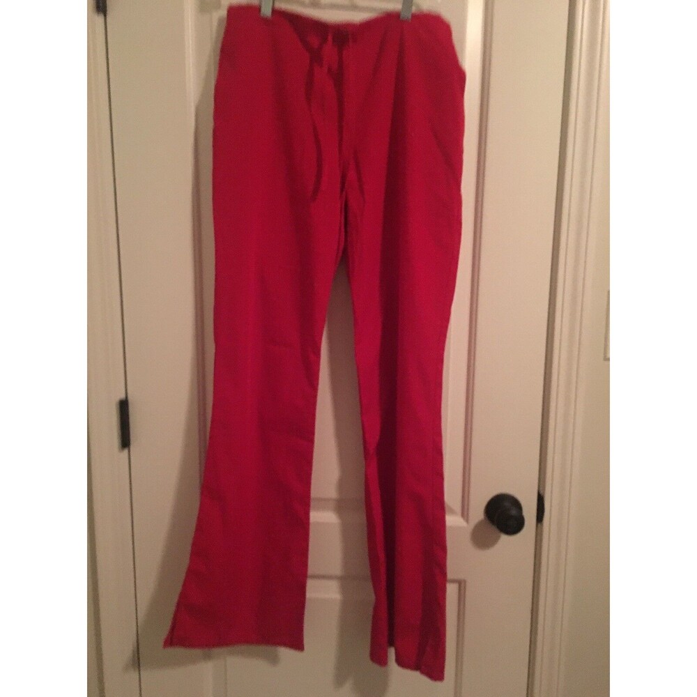 1pc Cherokee Adult Red Scrub Pants Nurse Medical Drawstring Size XS